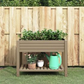 Garden Raised Bed Light Brown 43.3"x17.7"x31.1" Polypropylene