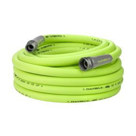 FlexzillaÂ® Garden Hose, 3/4" x 50', 3/4" - 11 1/2 GHT Fittings, Flexible Hybrid Polymer, ZillaGreenÂ®