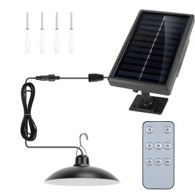 Solar Shed Lights Dimmable Timing Dusk To Dawn Sensor Hanging Lamp IP65 Waterproof Remote Control Pendant Light For Garden Patio