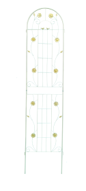 4 Pack Metal Garden Trellis 86.7" x 19.7" Rustproof Trellis for Climbing Plants Outdoor Flower Support Cream White