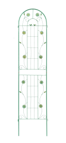 2 Pack Metal Garden Trellis 86.7" x 19.7" Rustproof Trellis for Climbing Plants Outdoor Flower Support Green