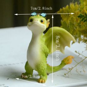 1pc Miniature Fairy Garden Figurines, Cute Resin Dragon Statue, Mini Dragon Reading Figurine, Mini Pink Dragon And Baby Statue, Fairy Garden Decor (Items: Majestic Dragon)