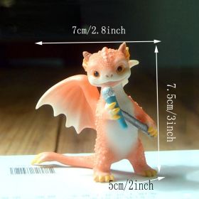 1pc Miniature Fairy Garden Figurines, Cute Resin Dragon Statue, Mini Dragon Reading Figurine, Mini Pink Dragon And Baby Statue, Fairy Garden Decor (Items: Dragon With Microphone)